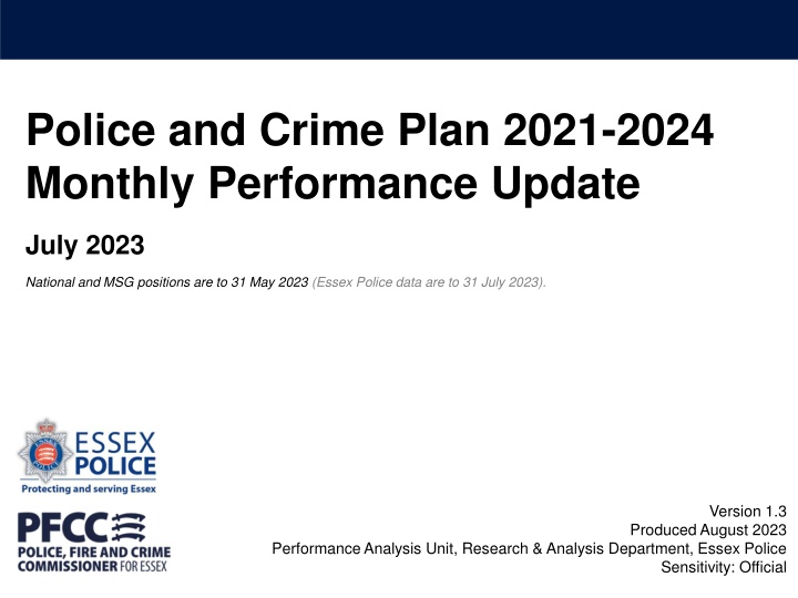 police and crime plan 2021 2024 monthly