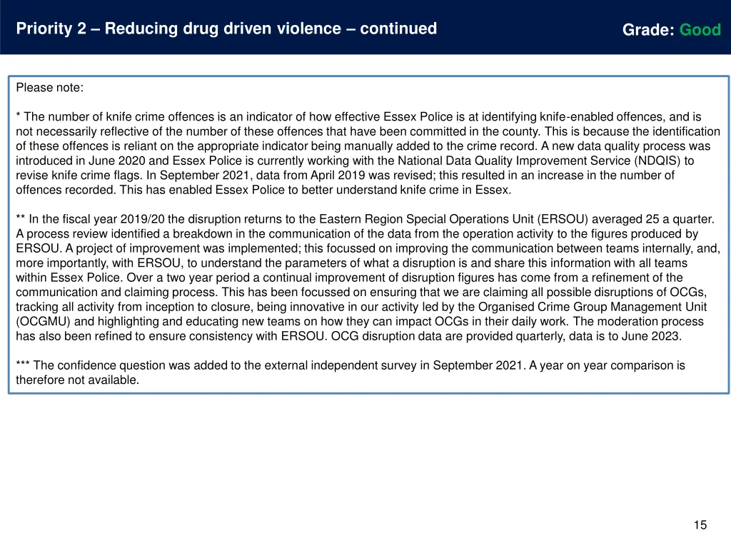 priority 2 reducing drug driven violence continued 1