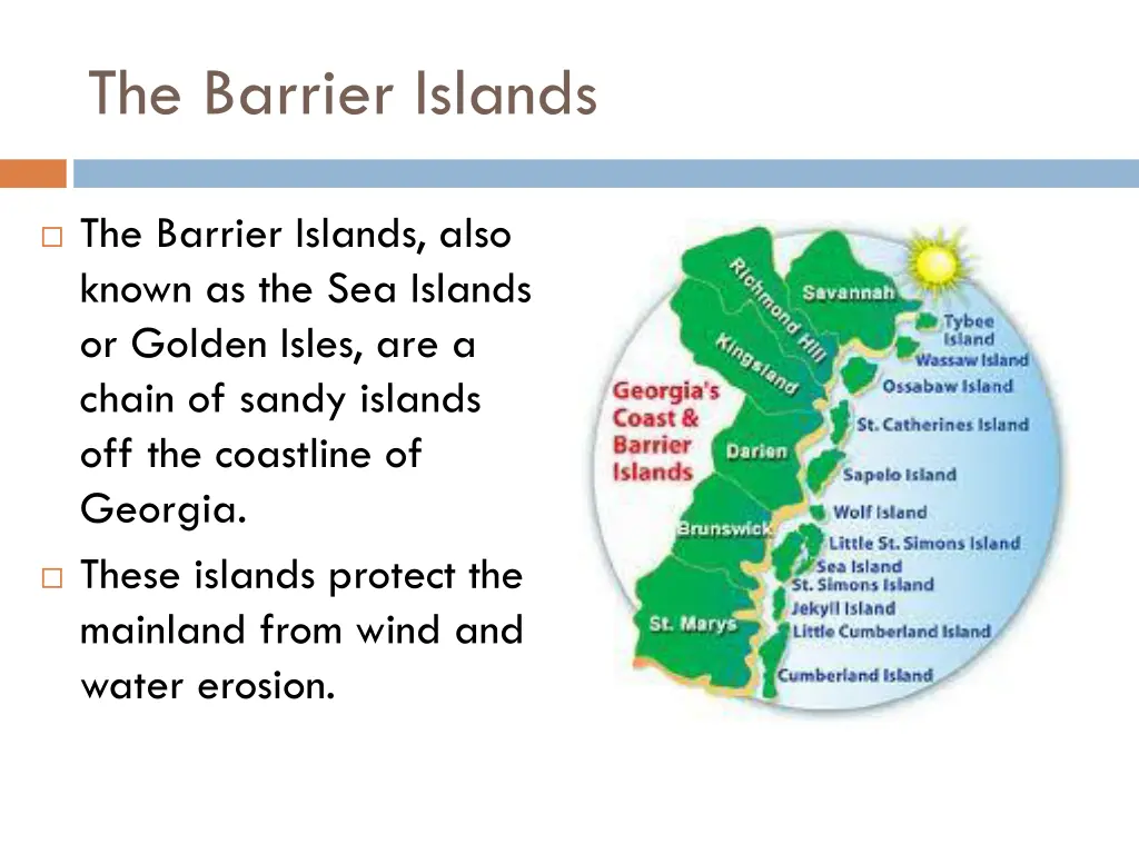 the barrier islands