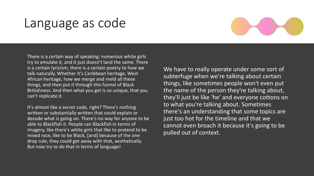 language as code