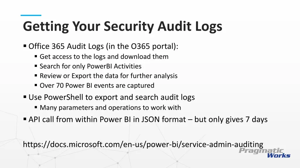 getting your security audit logs