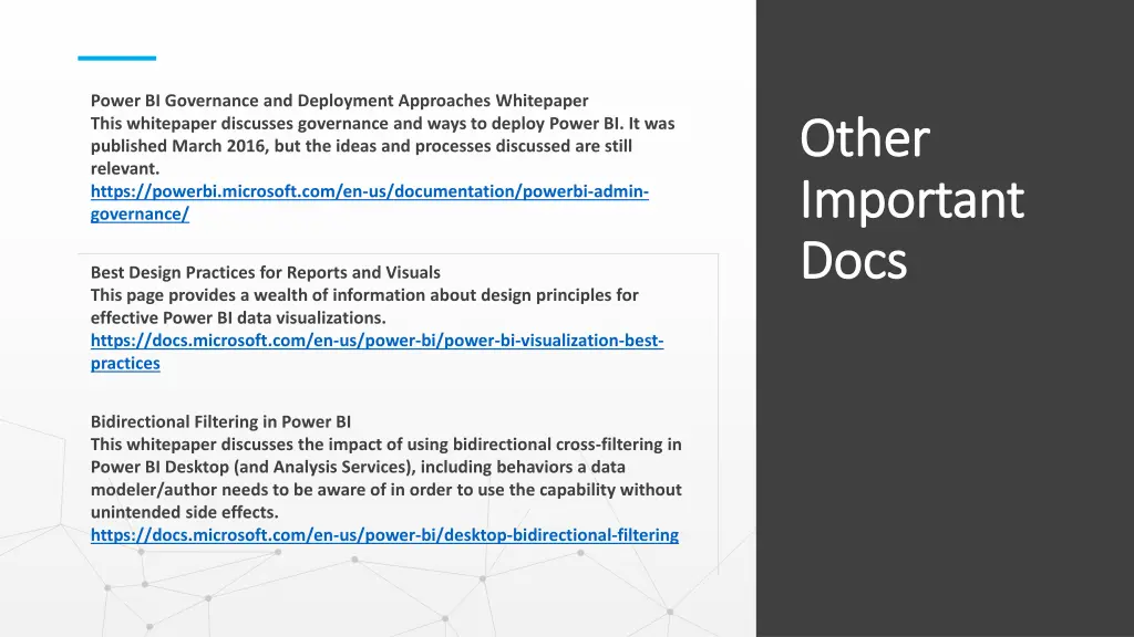 power bi governance and deployment approaches