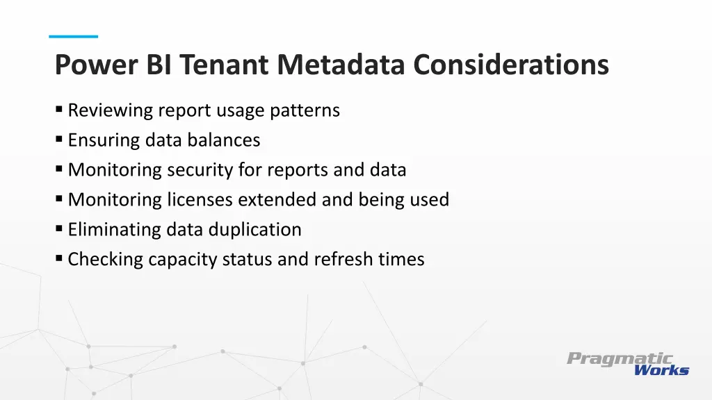 power bi tenant metadata considerations
