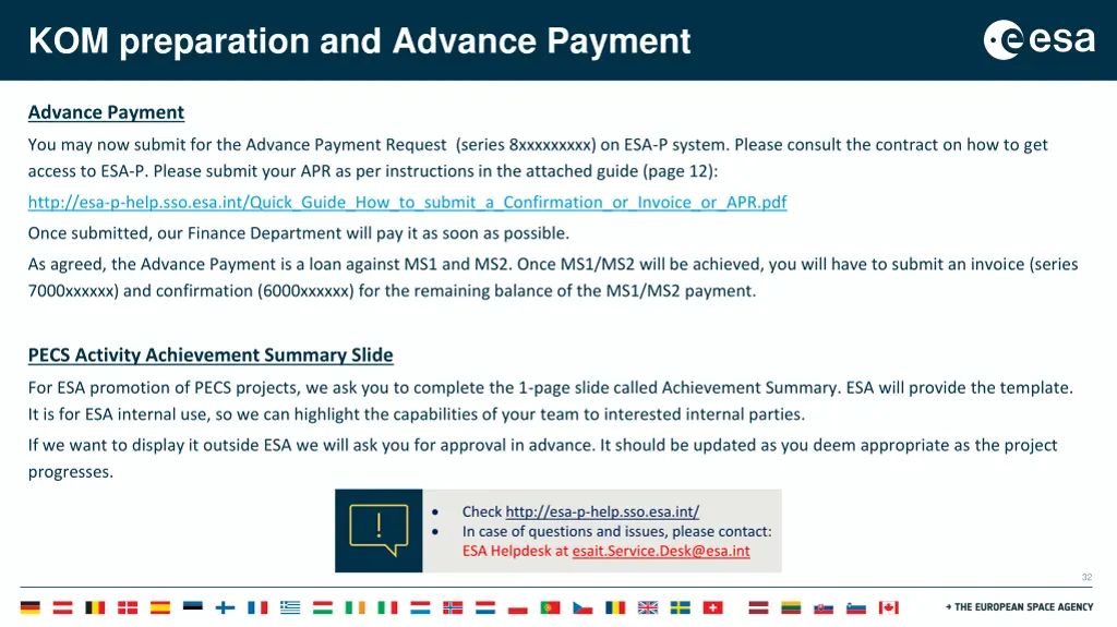 kom preparation and advance payment 2