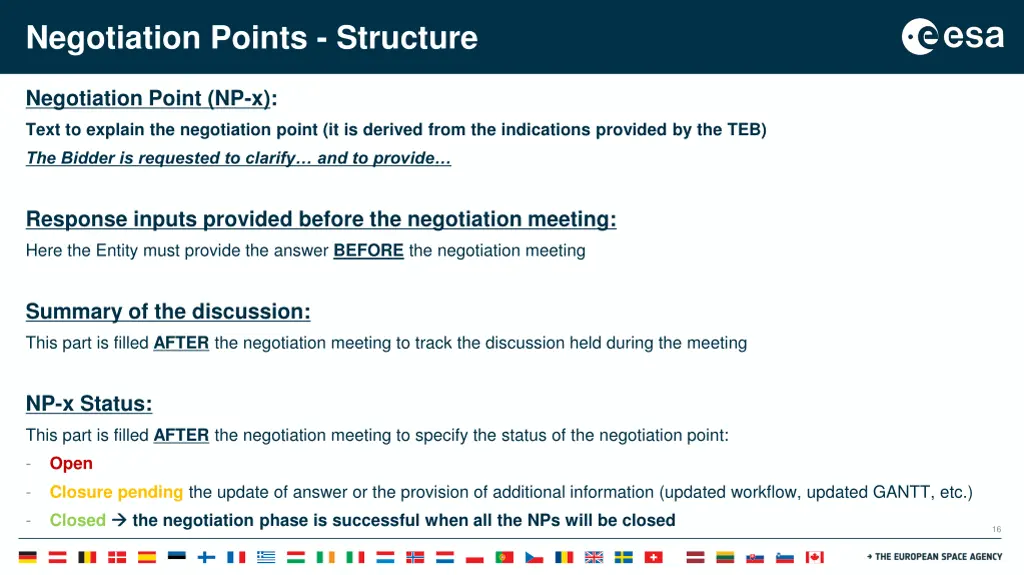 negotiation points structure