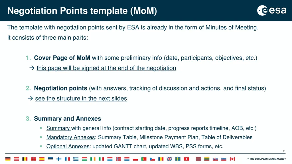 negotiation points template mom