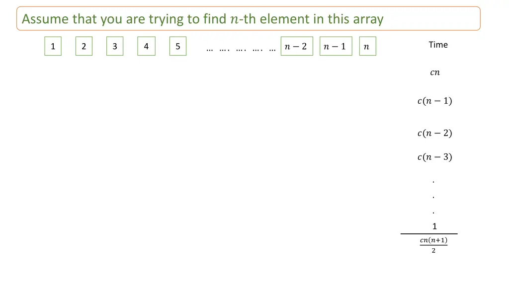 assume that you are trying to find th element