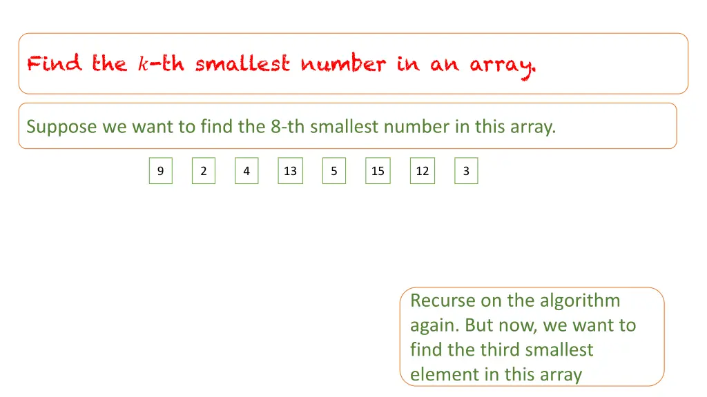 find the th smallest number in an array 1