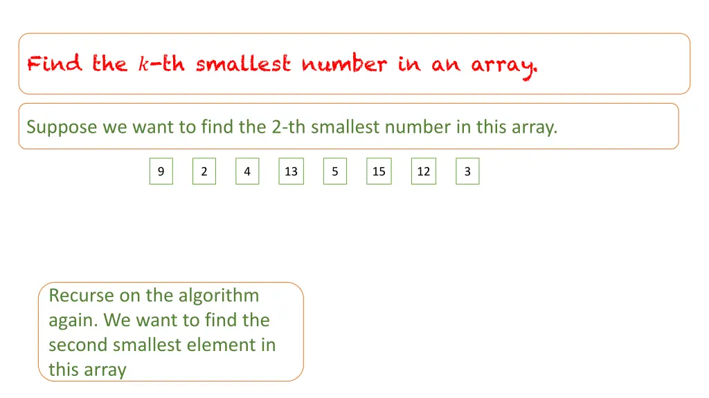 find the th smallest number in an array 2