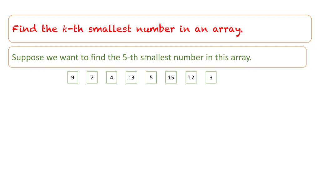 find the th smallest number in an array