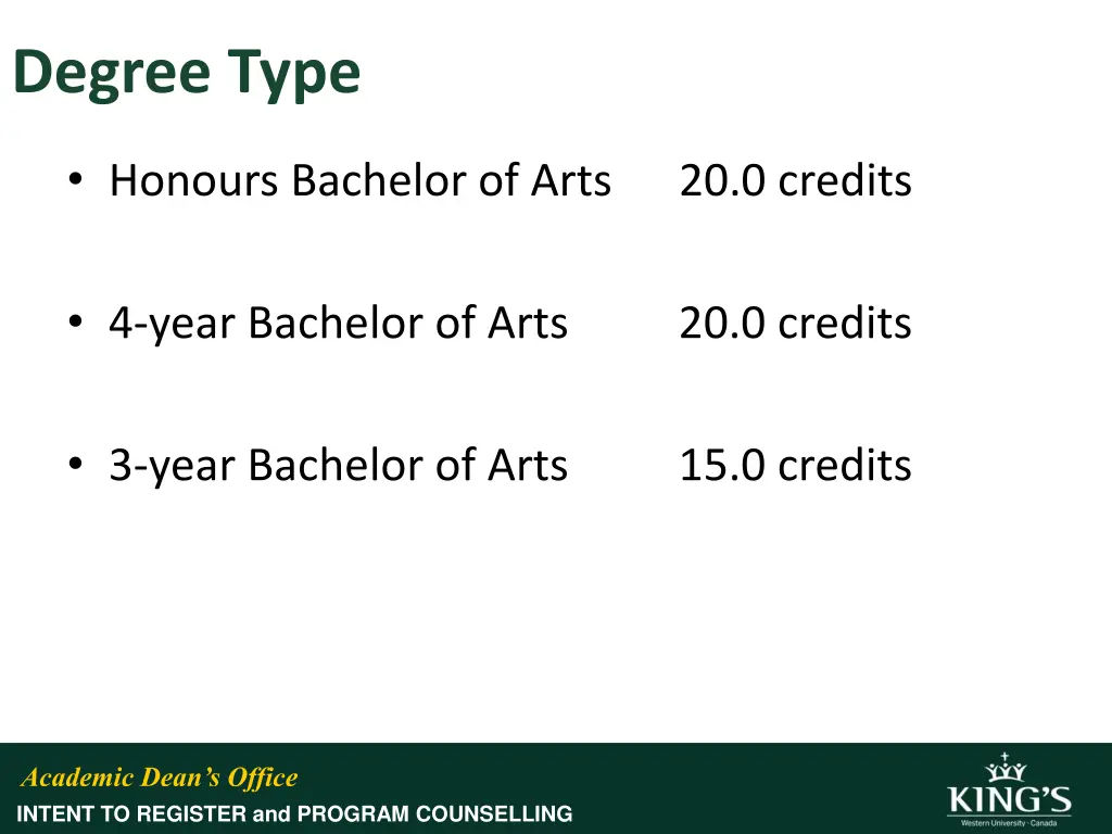 degree type