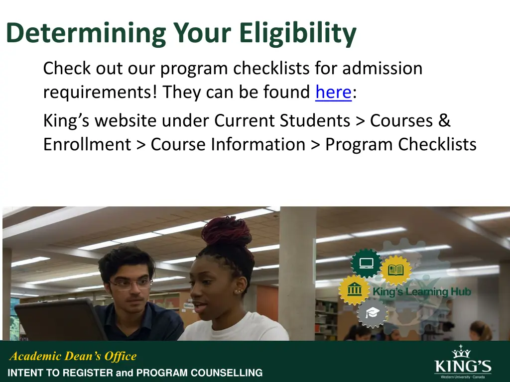 determining your eligibility check