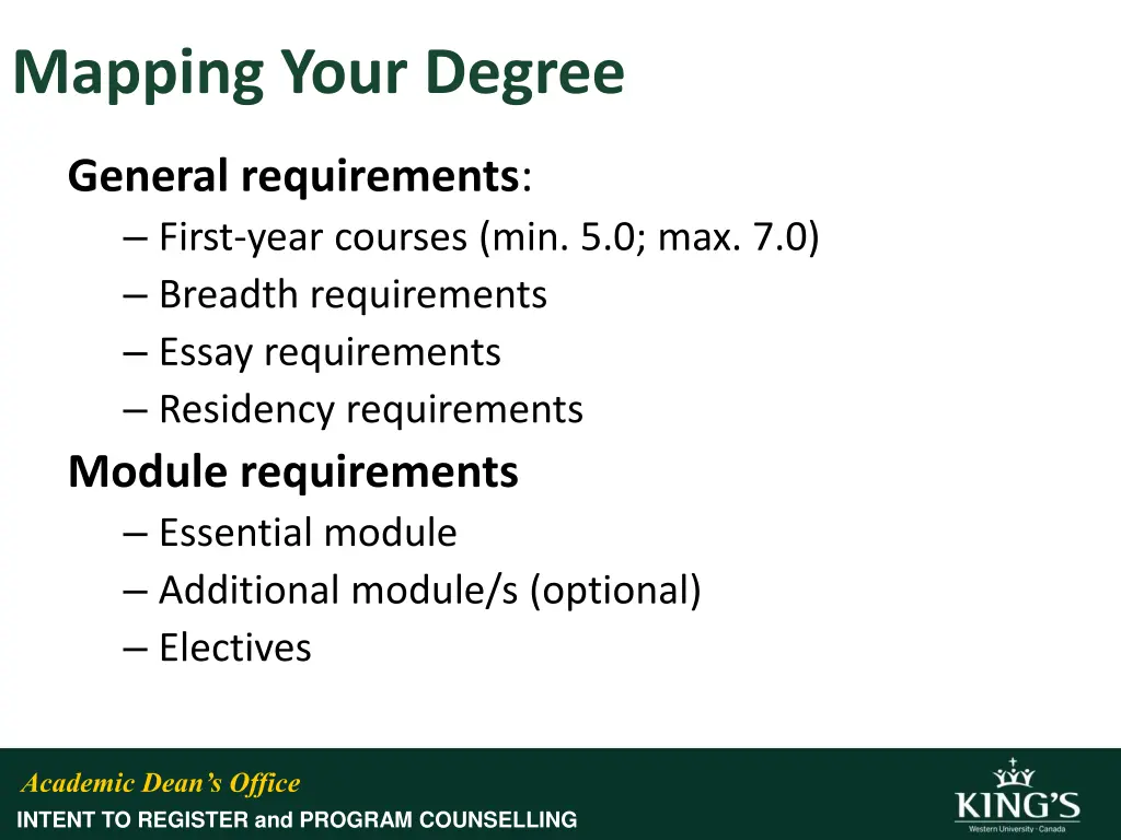 mapping your degree