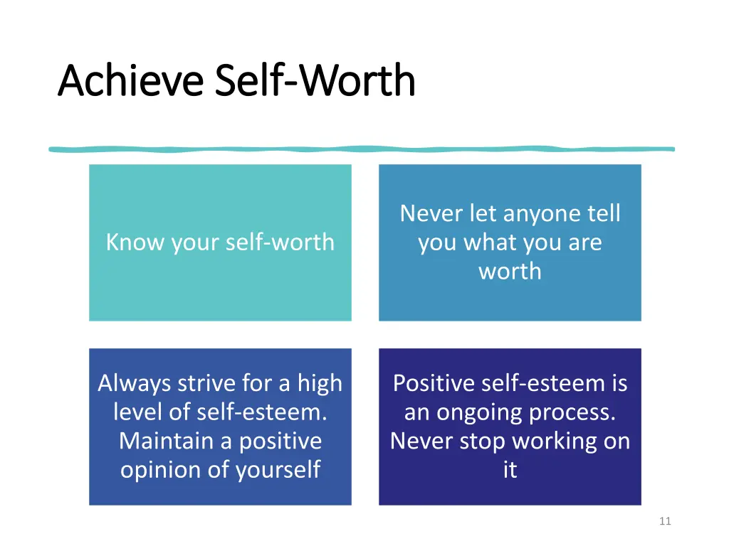 achieve self achieve self worth