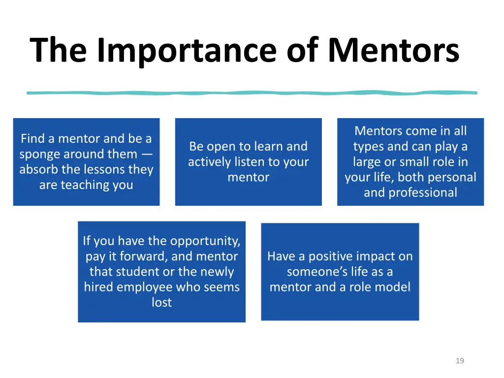 the importance of mentors