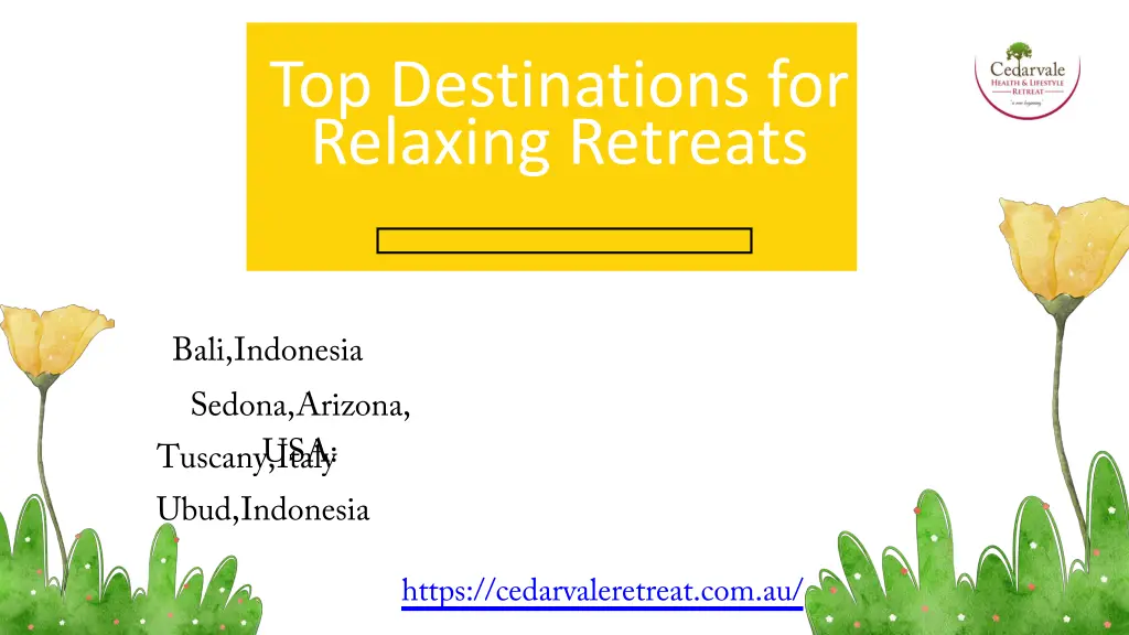 top destinations for relaxing retreats