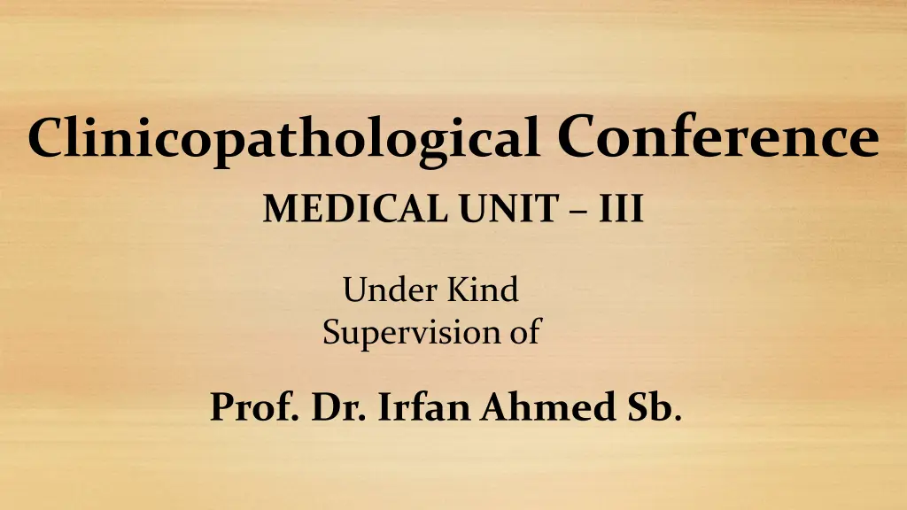 clinicopathological conference