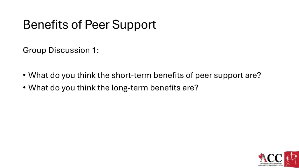 benefits of peer support