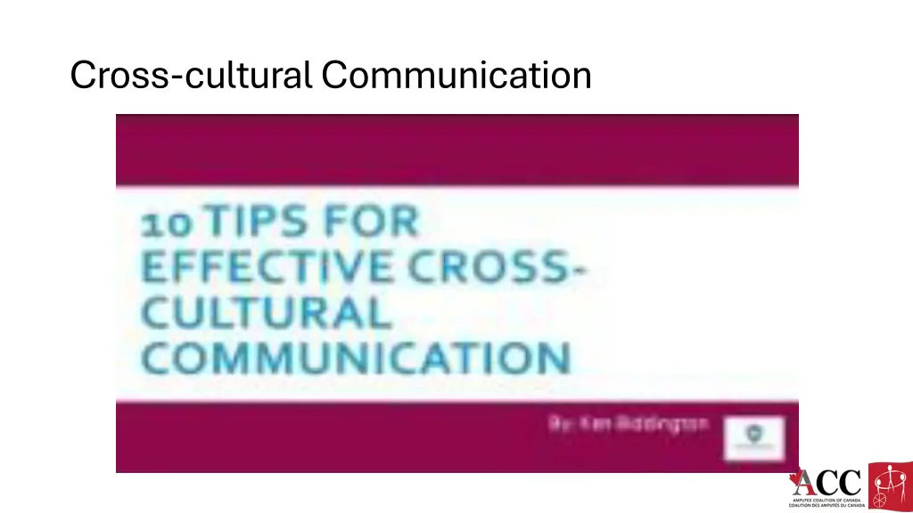 cross cultural communication