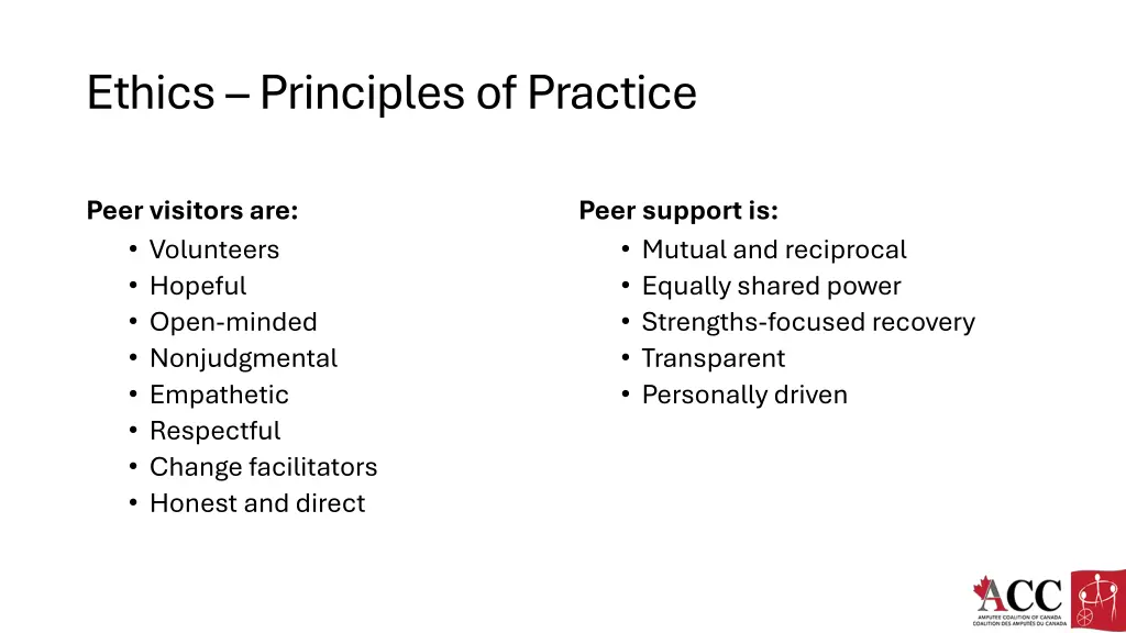 ethics principles of practice