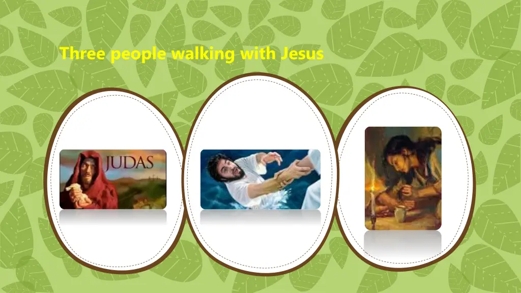 three people walking with jesus