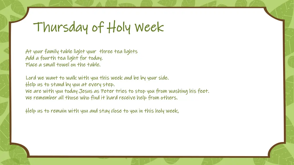 thursday of holy week thursday of holy week