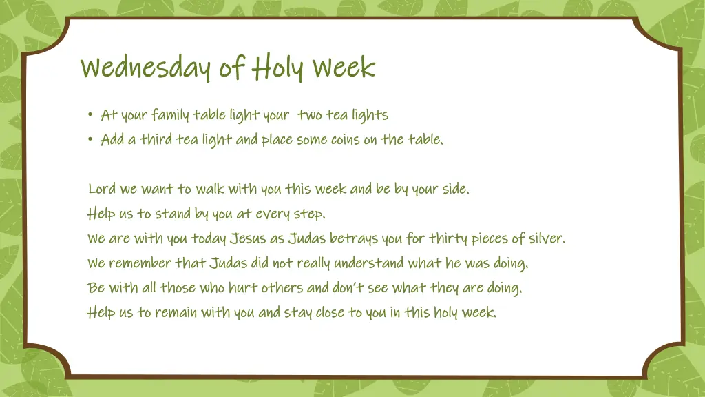 wednesday of holy week wednesday of holy week