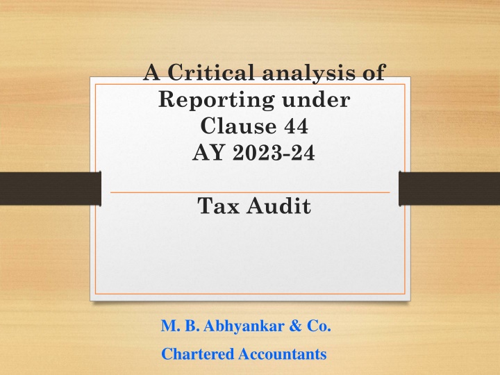 a critical analysis of reporting under clause