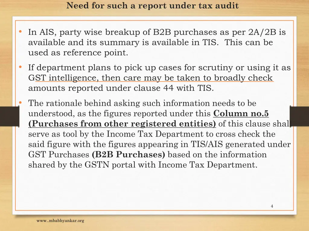 need for such a report under tax audit 2