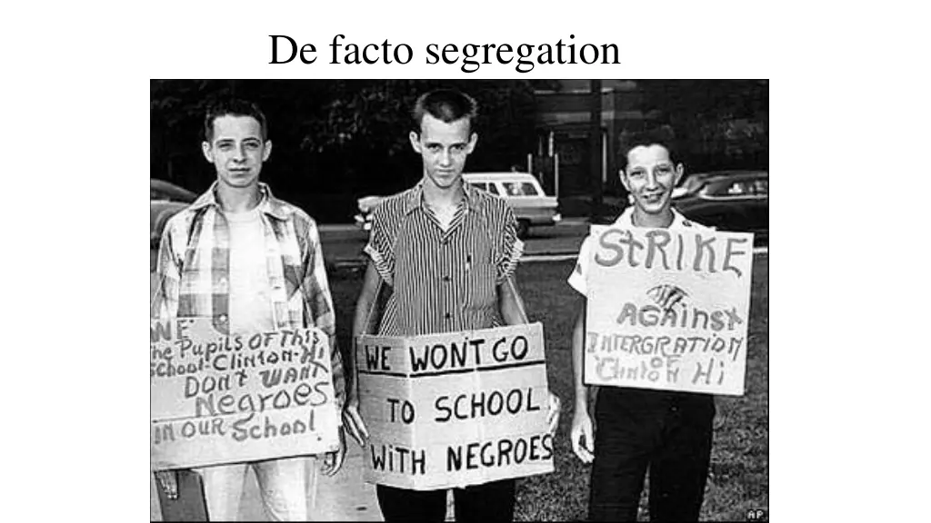 de facto segregation