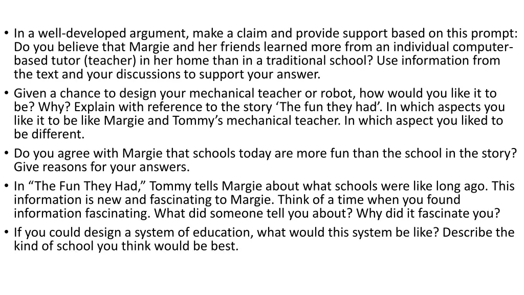 in a well developed argument make a claim