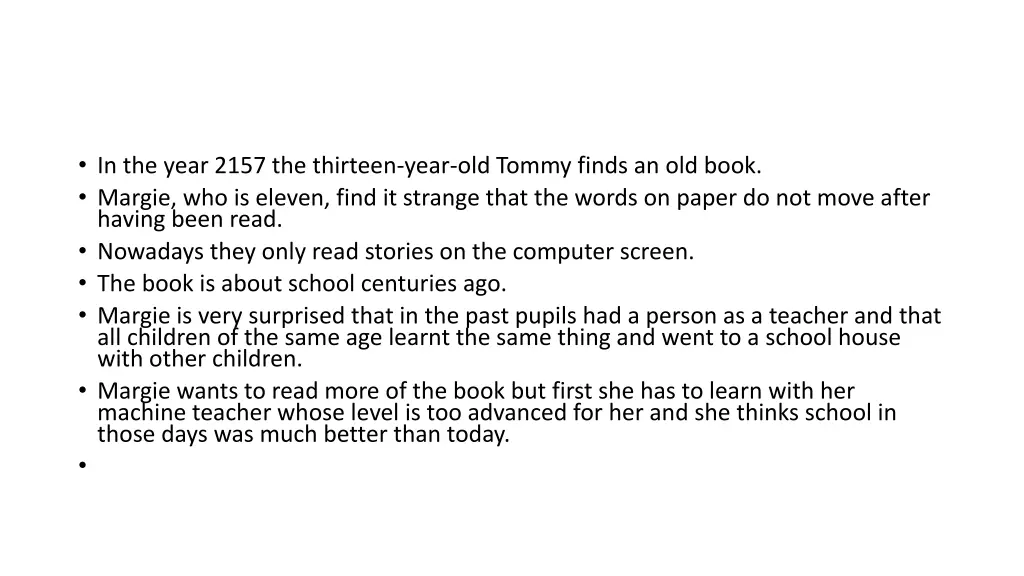 in the year 2157 the thirteen year old tommy