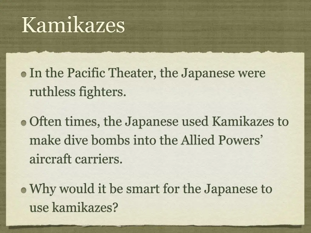 kamikazes