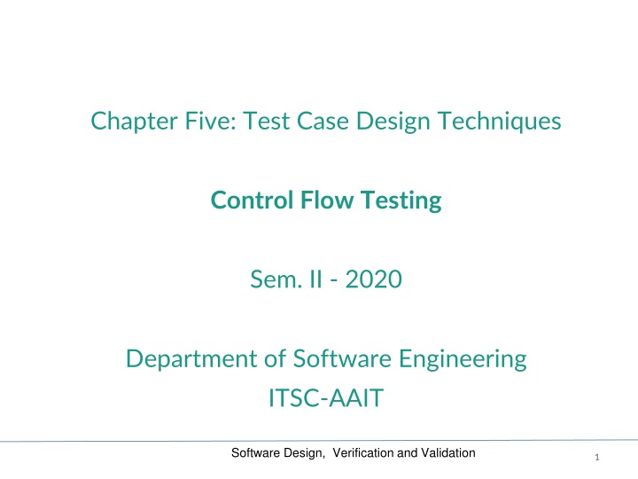 chapter five test case design techniques