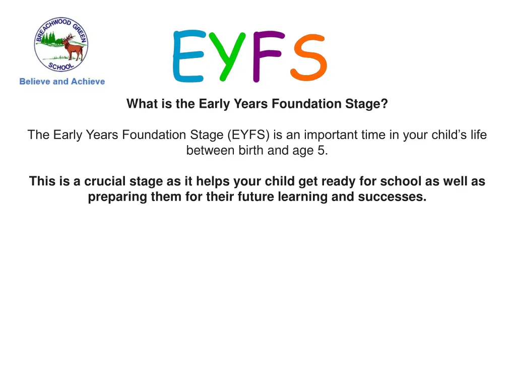 what is the early years foundation stage