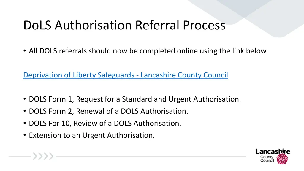 dols authorisation referral process