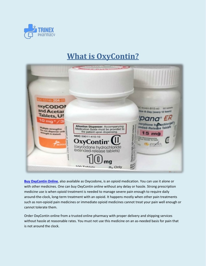 what is oxycontin