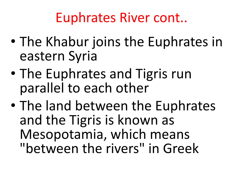 euphrates river cont the khabur joins