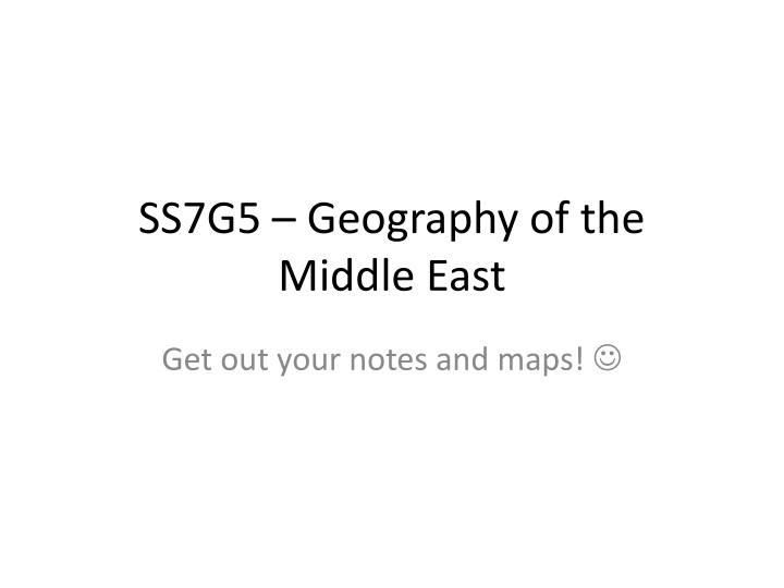 ss7g5 geography of the middle east