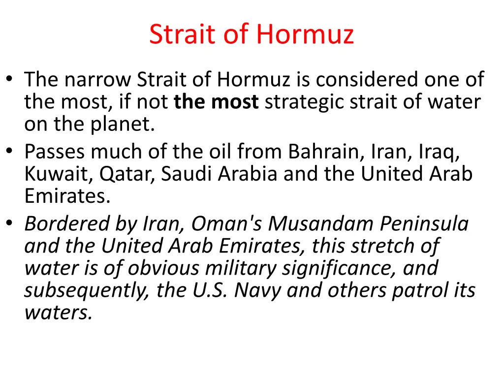 strait of hormuz