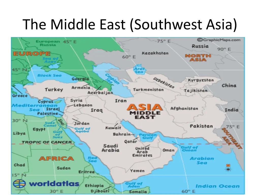 the middle east southwest asia