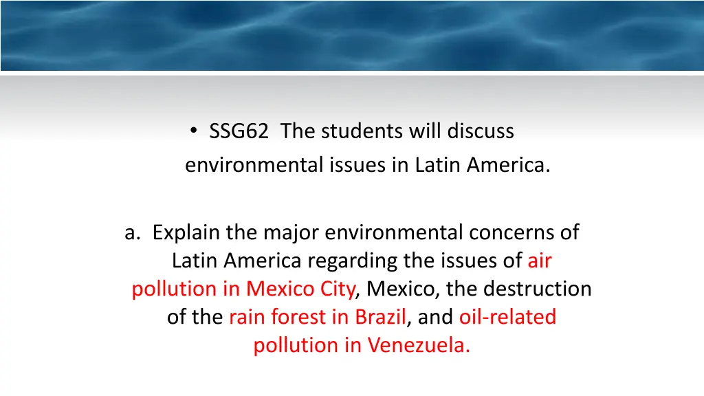 ssg62 the students will discuss environmental