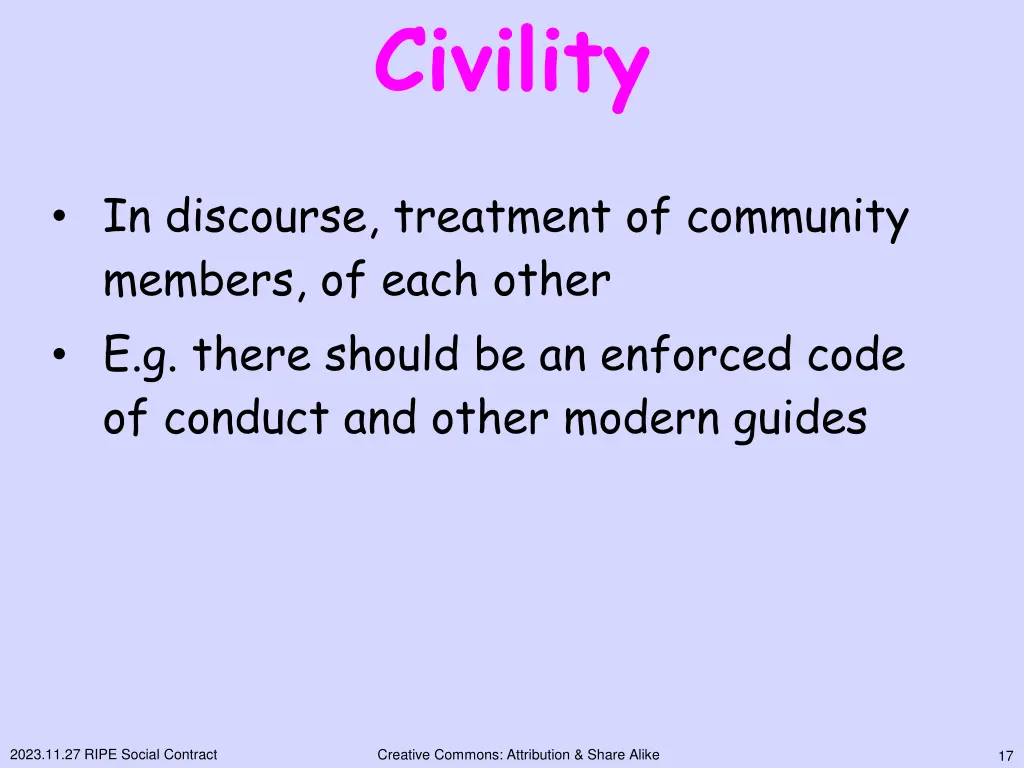 civility