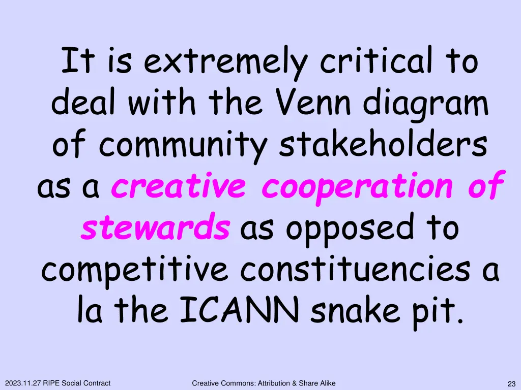 it is extremely critical to deal with the venn