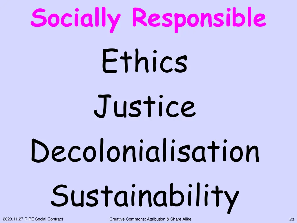 socially responsible ethics justice