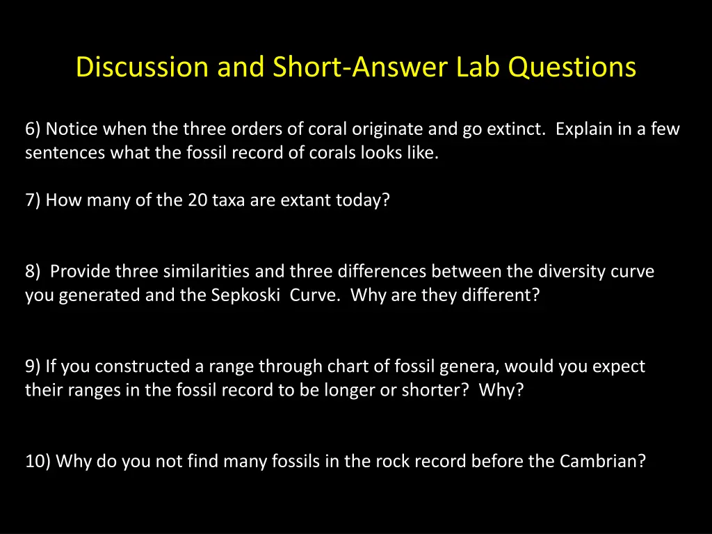 discussion and short answer lab questions 1