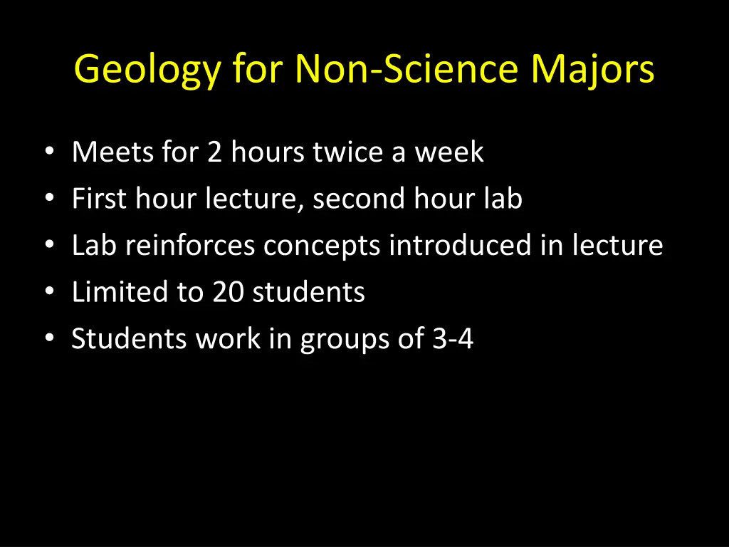 geology for non science majors