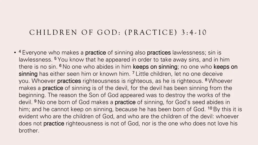 children of god practice 3 4 10