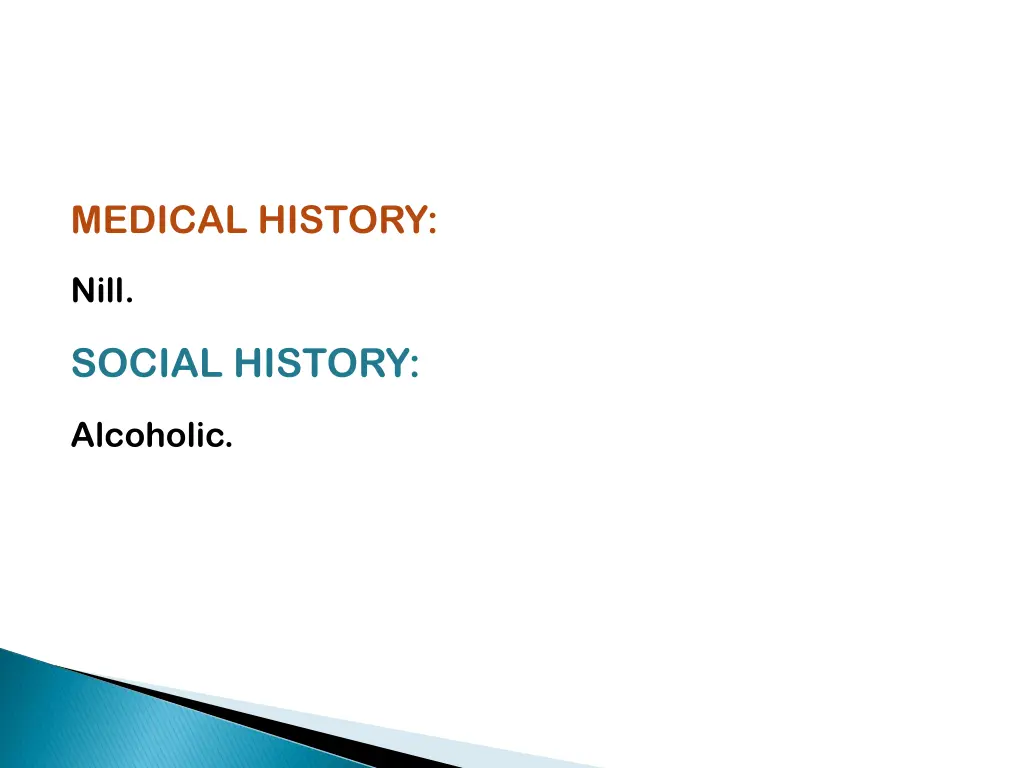 medical history