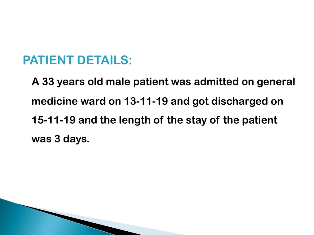 patient details